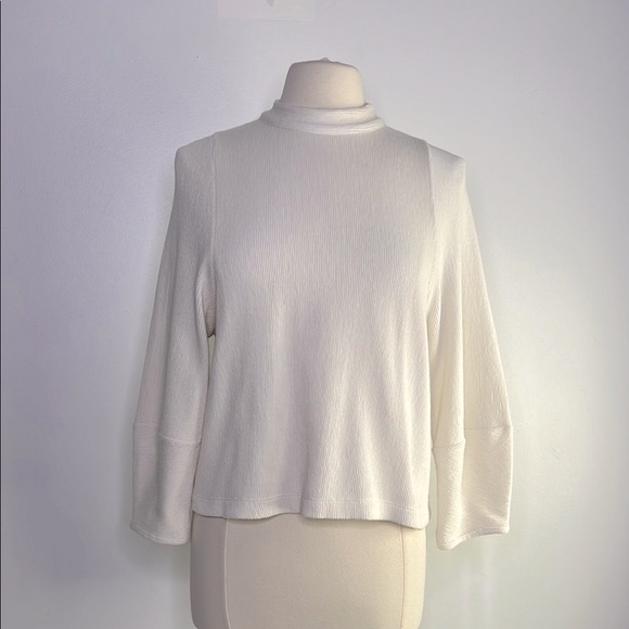 Madewell Texture & Thread cotton mock neck sweater top size small - Picture 1 of 7